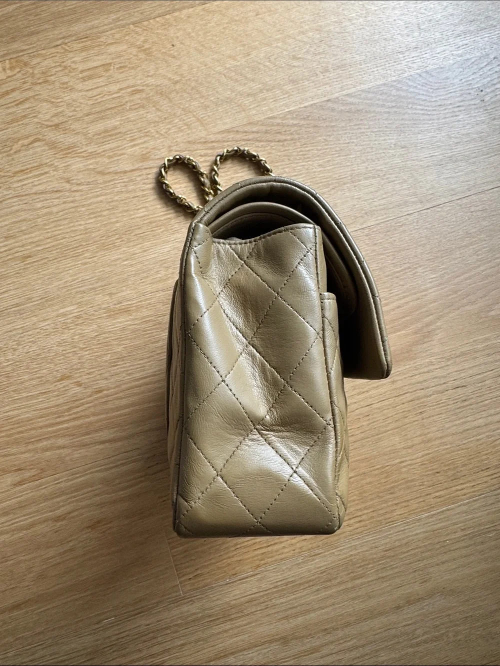 Vintage Chanel Medium Classic Flap Beige